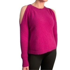 Sea Bleu Fushia Cashmere Cold Shoulder Sweater 💕
